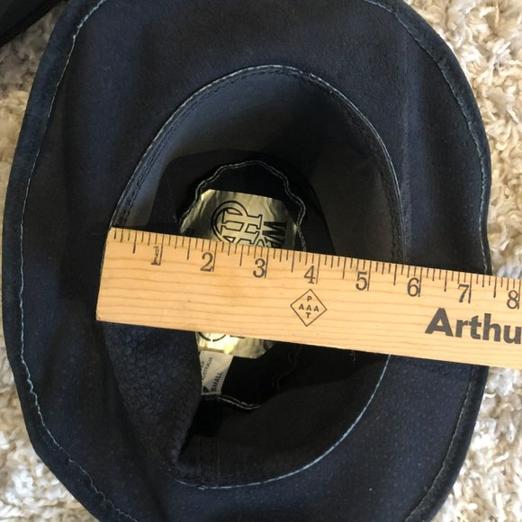 Mens Australia Walkabout Real Leather Hat Soft Waterproof Sz Small Made by Blanc - Picture 7 of 8